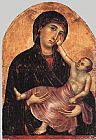 Duccio Di Buoninsegna Famous Paintings - Madonna and Child